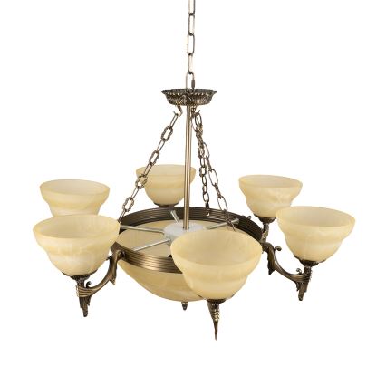BRILAGI - Lustre com corrente DAHLIA 9xE27/40W/230V Ø 74 cm, latão