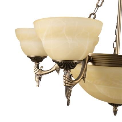 BRILAGI - Lustre com corrente DAHLIA 9xE27/40W/230V Ø 74 cm, latão