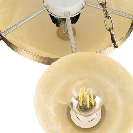 BRILAGI - Lustre com corrente DAHLIA 9xE27/40W/230V Ø 74 cm, latão