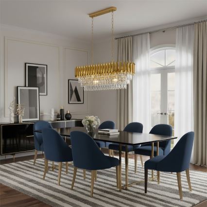 Brilagi - Lustre com corrente ECLIPSE 10xE14/10W/230V 78x28 cm dourado