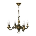 Brilagi - Lustre com corrente IMPERO 4xE14/60W/230V latão