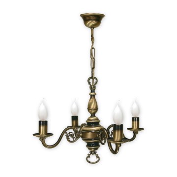 Brilagi - Lustre com corrente IMPERO 4xE14/60W/230V latão