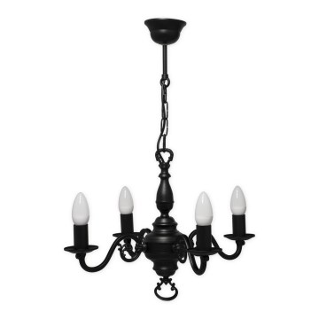 Brilagi - Lustre com corrente IMPERO 4xE14/60W/230V preto