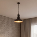Brilagi - Lustre com corrente PYRONIC 1xE27/40W/230V Ø 32 cm bronze/pátina
