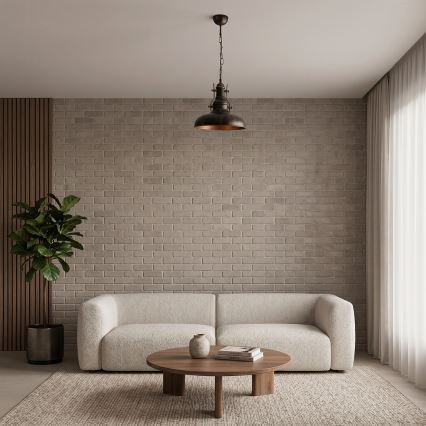 Brilagi - Lustre com corrente PYRONIC 1xE27/40W/230V Ø 32 cm bronze/pátina