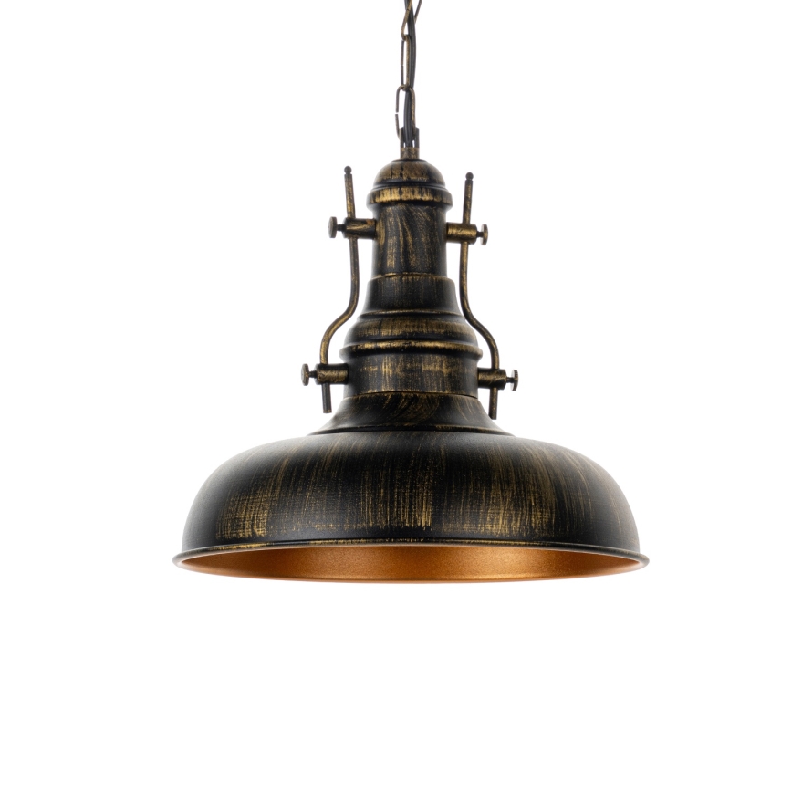 Brilagi - Lustre com corrente PYRONIC 1xE27/40W/230V Ø 32 cm bronze/pátina