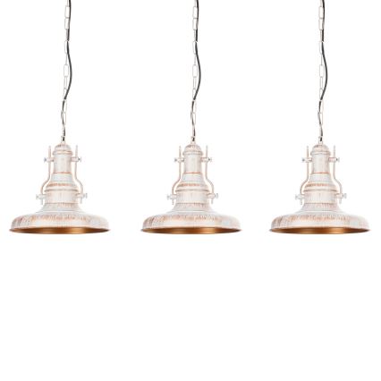 Brilagi - Lustre com corrente PYRONIC 3xE27/40W/230V creme/pátina