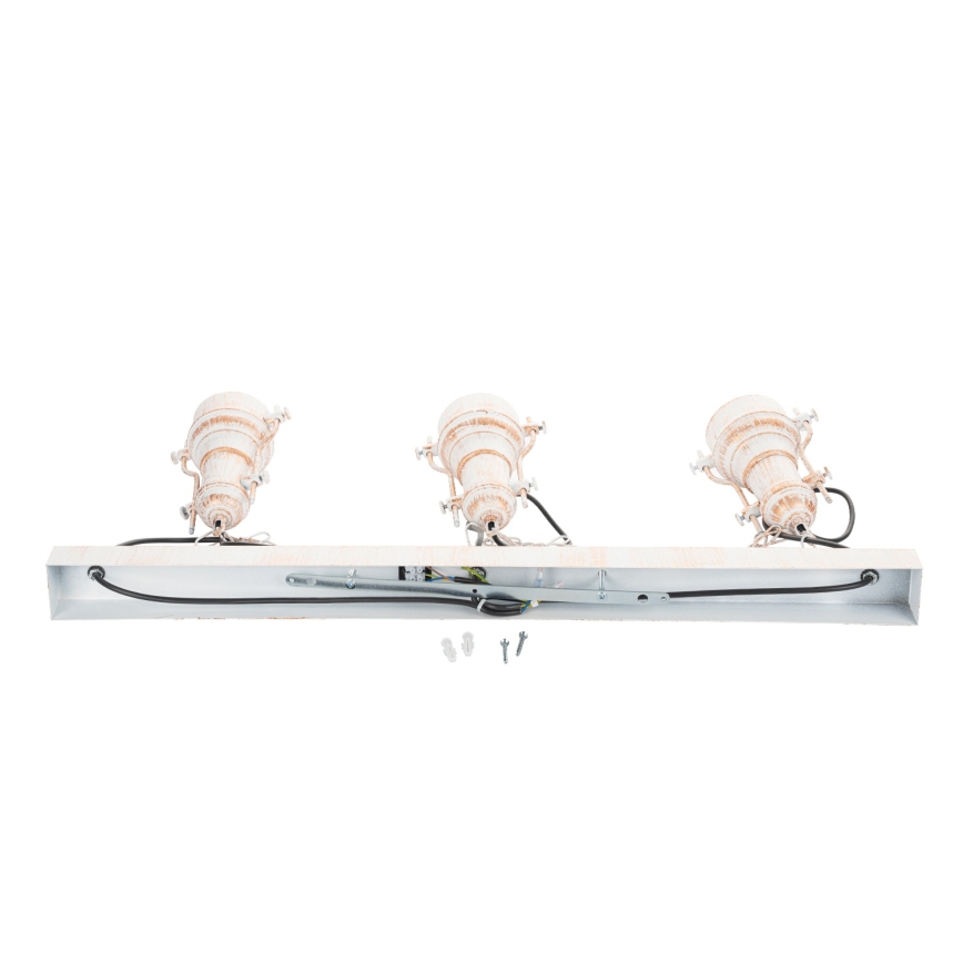 Brilagi - Lustre com corrente PYRONIC 3xE27/40W/230V creme/pátina