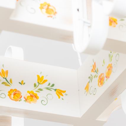 Brilagi - Lustre com corrente QUEEN 4xE14/40W/230V faia/creme