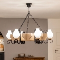 Brilagi - Lustre com corrente QUEEN 6xE14/40W/230V carvalho