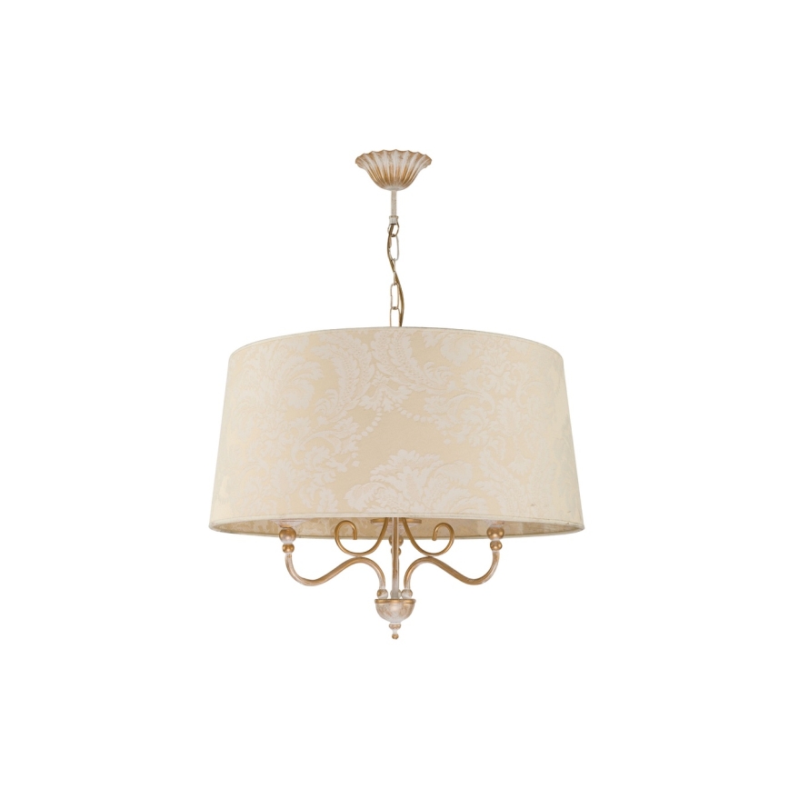 Brilagi - Lustre com corrente SONIA 3xE27/15W/230V, diâmetro 56 cm, acabamento creme com pátina