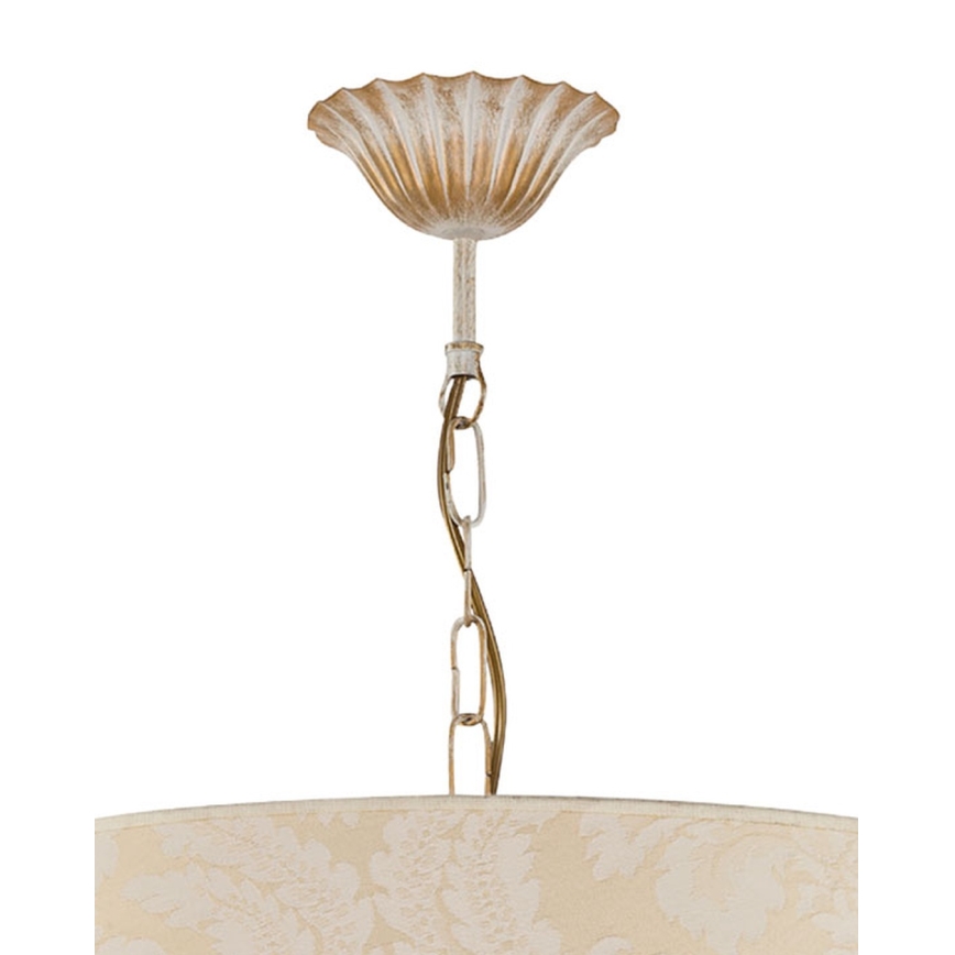 Brilagi - Lustre com corrente SONIA 3xE27/15W/230V, diâmetro 56 cm, acabamento creme com pátina