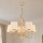 Brilagi - Lustre com corrente SONIA 5xE27/15W/230V Ø 64 cm creme/pátina