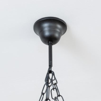 Brilagi - Lustre com corrente TIMONA 4xE14/40W/230V diâmetro 50 cm faia/nogueira