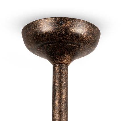 BRILAGI - Lustre com haste FORGE 3xE27/60W/230V cobre/pátina
