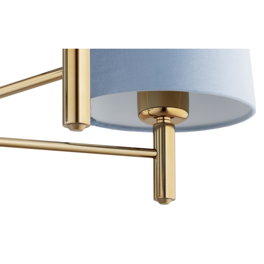 Brilagi - Lustre com haste MONTE 5xE27/60W/230V azul/dourado