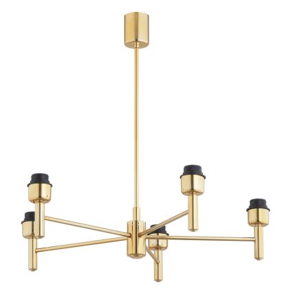 Brilagi - Lustre com haste MONTE 5xE27/60W/230V azul/dourado