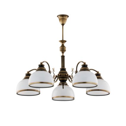 Brilagi - Lustre com haste TAURUS 5xE27/15W/230V Ø 70 cm bronze