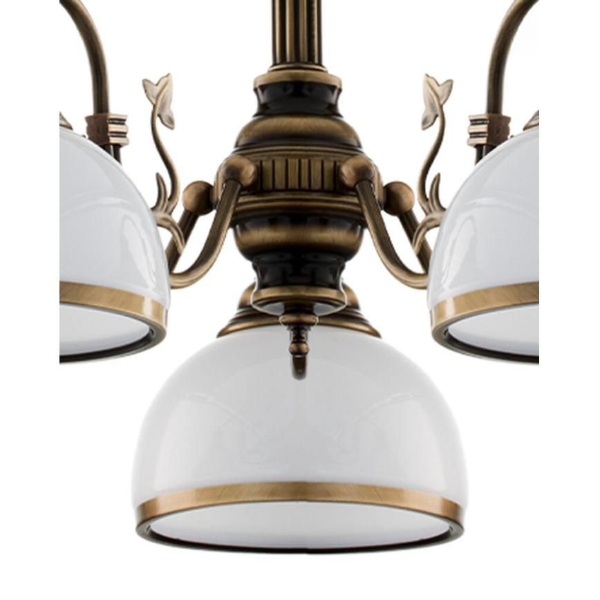 Brilagi - Lustre com haste TAURUS 5xE27/15W/230V Ø 70 cm bronze