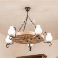 Brilagi - Lustre de corrente ROATA 5xE14/40W/230V, carvalho