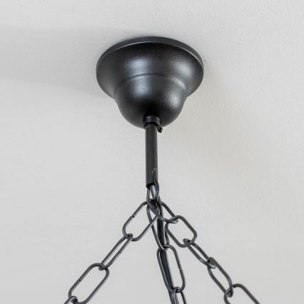 Brilagi - Lustre de corrente ROATA 6xE14/40W/230V Ø 70 cm faia