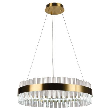 Brilagi - Lustre de cristal LED dimerizável suspenso por cabo HALO LED/40W/230V 3000-6500K diâmetro 60 cm + telecomando