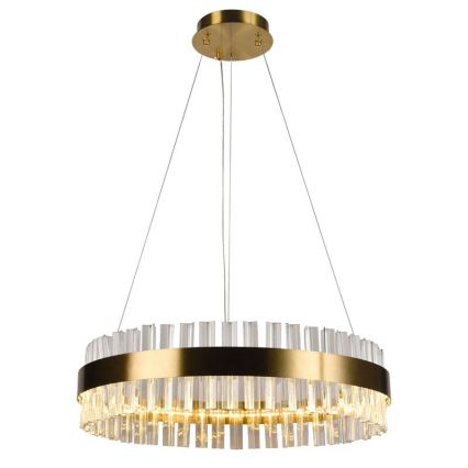 Brilagi - Lustre de cristal LED dimerizável suspenso por cabo HALO LED/40W/230V 3000-6500K diâmetro 60 cm + telecomando