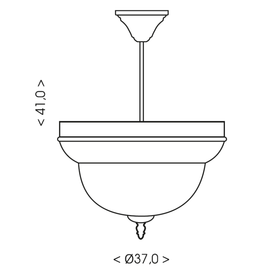 Brilagi - Lustre de haste DAHLIA 3xE27/40W/230V Ø 37 cm latão