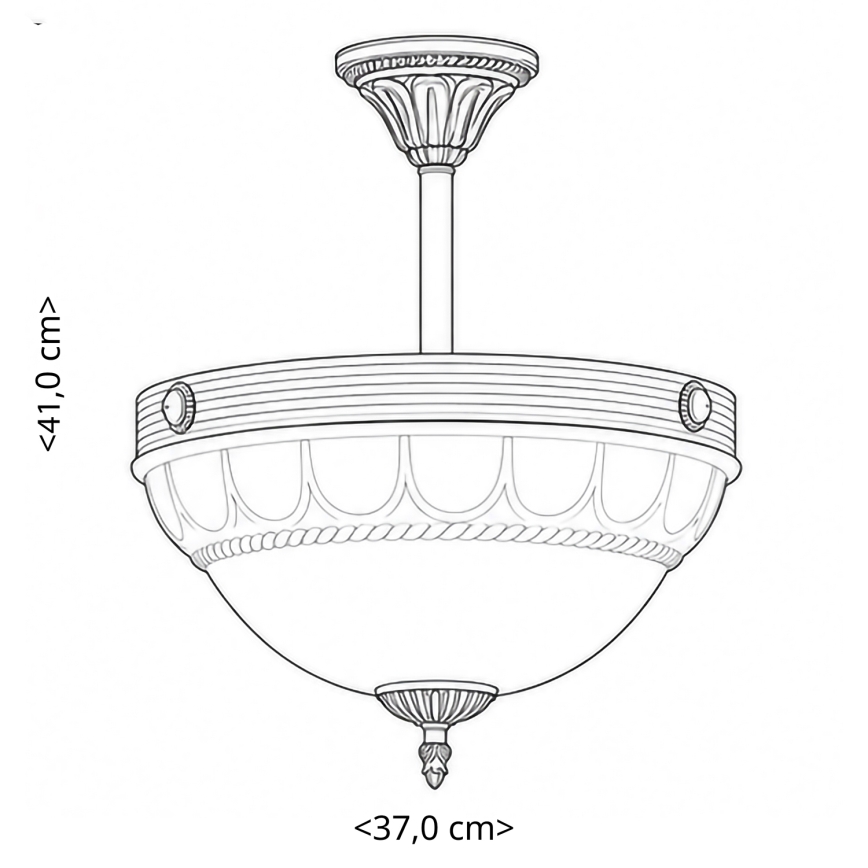 BRILAGI - Lustre de haste DAHLIA 3xE27/40W/230V Ø 37 cm latão