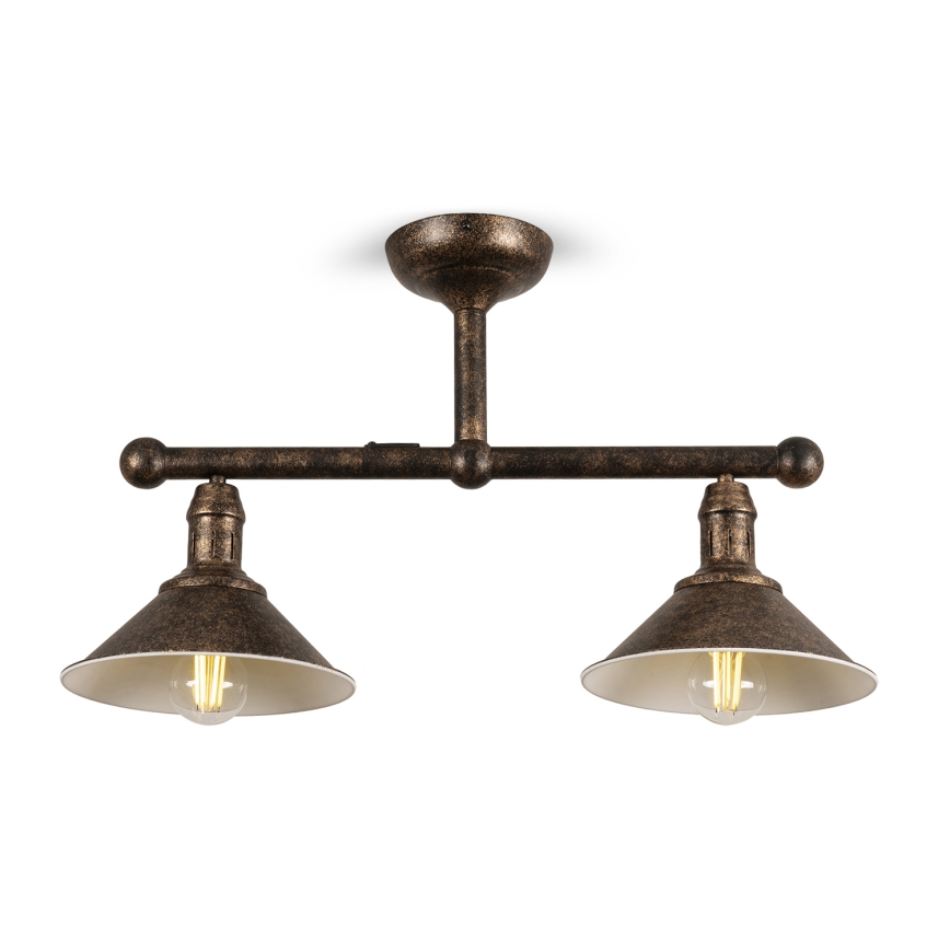 BRILAGI - Lustre de haste FORGE 2xE27/60W/230V cobre/pátina