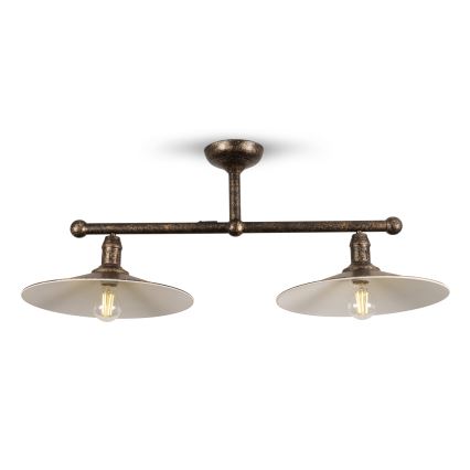 BRILAGI - Lustre de haste FORGE 2xE27/60W/230V cobre/pátina