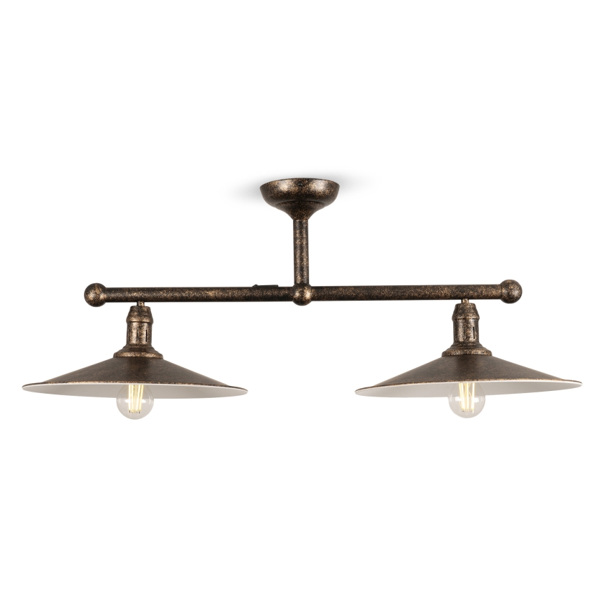 BRILAGI - Lustre de haste FORGE 2xE27/60W/230V cobre/pátina