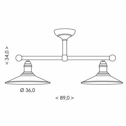 BRILAGI - Lustre de haste FORGE 2xE27/60W/230V cobre/pátina