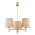 Brilagi - Lustre de haste MONTE 3xE27/15W/230V bege/dourado