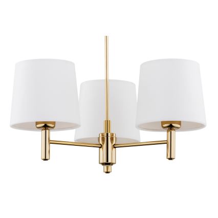 Brilagi - Lustre de haste MONTE 3xE27/15W/230V creme/dourado