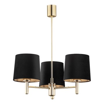 Brilagi - Lustre de haste MONTE 3xE27/15W/230V preto/dourado