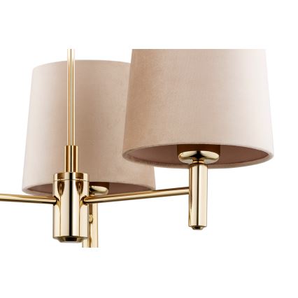 Brilagi - Lustre de haste MONTE 3xE27/60W/230V bege/dourado