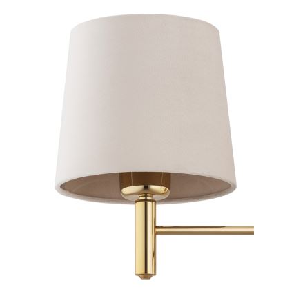 Brilagi - Lustre de haste MONTE 3xE27/60W/230V bege/dourado