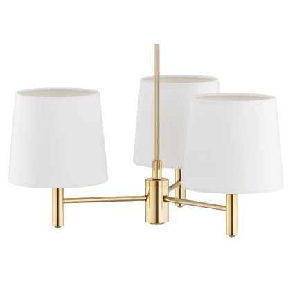 Brilagi - Lustre de haste MONTE 3xE27/60W/230V creme/dourado