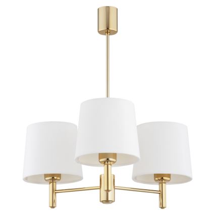 Brilagi - Lustre de haste MONTE 3xE27/60W/230V creme/dourado