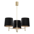 Brilagi - Lustre de haste MONTE 3xE27/60W/230V preto/dourado
