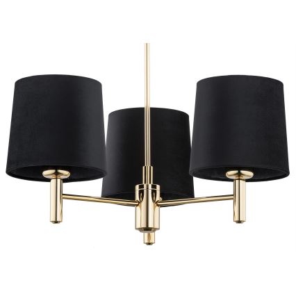 Brilagi - Lustre de haste MONTE 3xE27/60W/230V preto/dourado