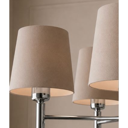 Brilagi - Lustre de haste MONTE 5x E27/60W/230V bege/cromado brilhante