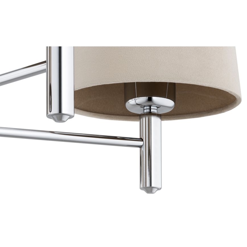 Brilagi - Lustre de haste MONTE 5x E27/60W/230V bege/cromado brilhante