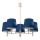 Brilagi - Lustre de haste MONTE 5xE27/15W/230V azul/dourado