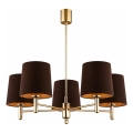Brilagi - Lustre de haste MONTE 5xE27/15W/230V castanho/dourado