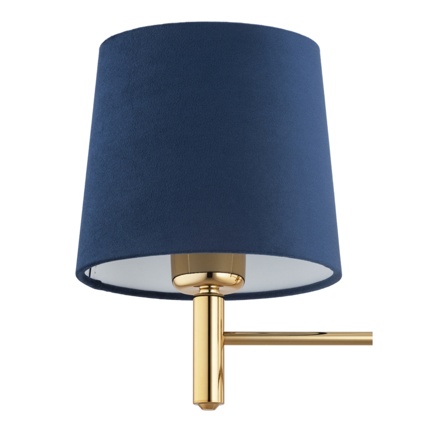 Brilagi - Lustre de haste MONTE 5xE27/60W/230V azul/dourado