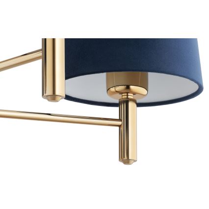 Brilagi - Lustre de haste MONTE 5xE27/60W/230V azul/dourado