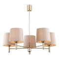 Brilagi - Lustre de haste MONTE 5xE27/60W/230V bege/dourado