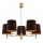 Brilagi - Lustre de haste MONTE 5xE27/60W/230V castanho/dourado